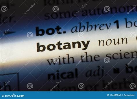 Botany stock image. Image of concept, macro, word, paper - 114405265