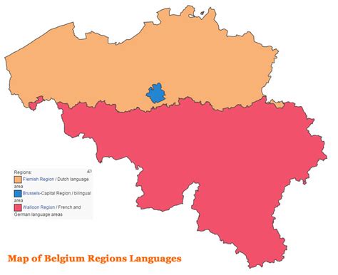 Map of Belgium Regions Languages