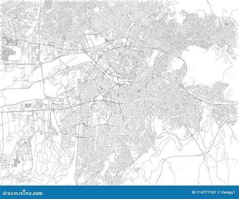 Streets of Ankara, City Map, Turkey Stock Vector - Illustration of city ...