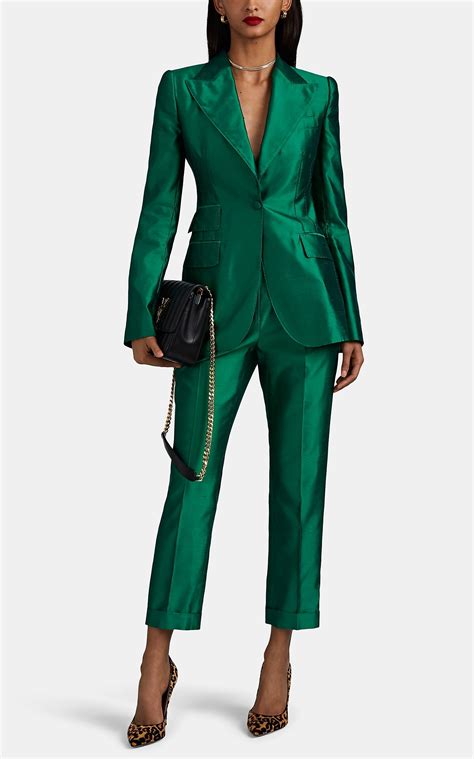 Dolce & Gabbana Silk Shantung Cuffed Trousers | Barneys New York | Designer outfits woman ...