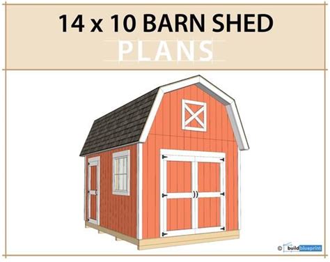 14x10 Barn Shed Plans | Etsy | Shed plans, Barns sheds, Shed