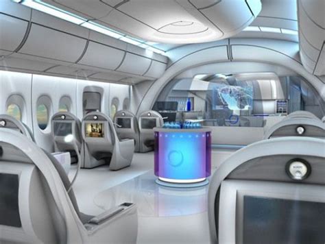 Futuristic airplane interior curated by @missmetaverse www.futuristmm.com #futurist #futurology ...