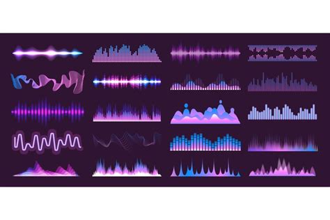 Spectrum soundwaves. Audio frequency soundwave, stereo voic