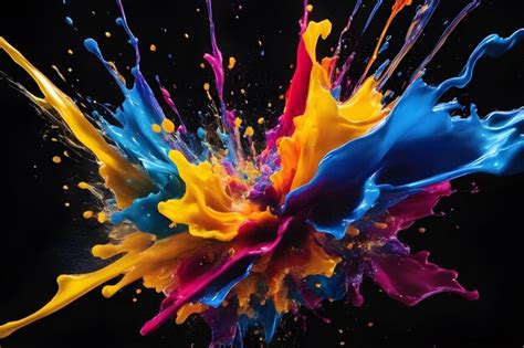 Premium AI Image | colorful abstract paint splash background