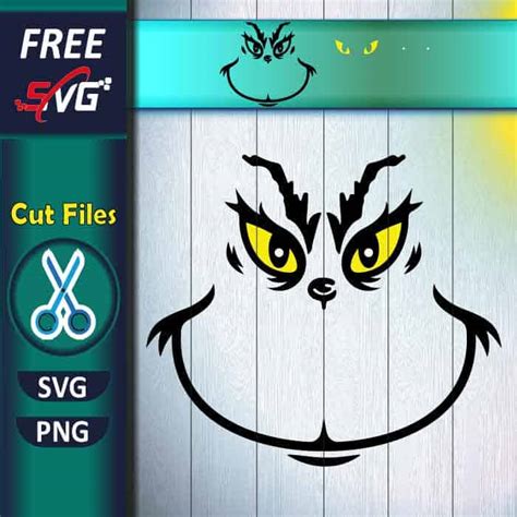 Grinch smile SVG free, grinch face SVG free for Cricut - Free SVG Files