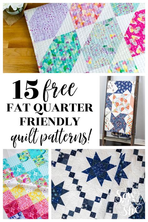 15 Free Fat Quarter Quilt Patterns