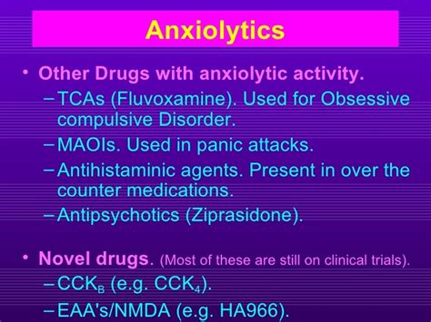 Anxiolytic drugs