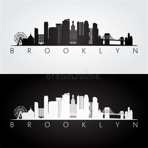 New York City Skyline Horizontal Banner. Stock Vector - Illustration of manhattan, landmark ...