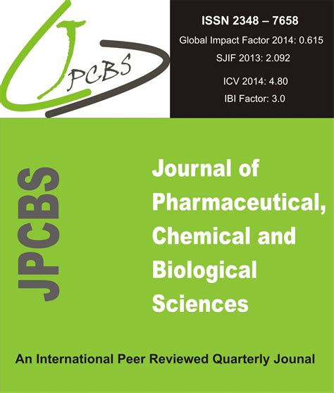 Journal of Pharmaceutical, Chemical and Biological Sciences