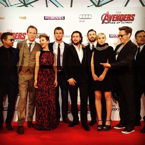 Avengers: Age of Ultron cast at the London premiere of the movie, April ...