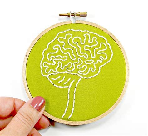 Brain Anatomy Hoop Art. Hand Embroidered Wall Decor | Flickr