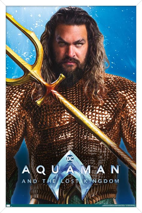 DC Comics Movie Aquaman and the Lost Kingdom - Aquaman Wall Poster, 14.725" x 22.375" Framed ...