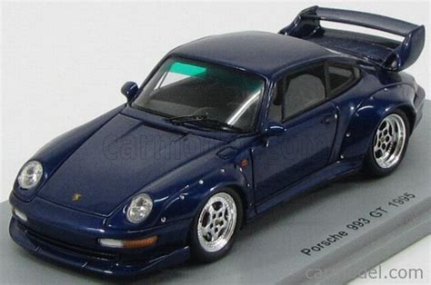 SPARK-MODEL S4197 Scale 1/43 | PORSCHE 911 993 GT COUPE 1995 BLUE MET