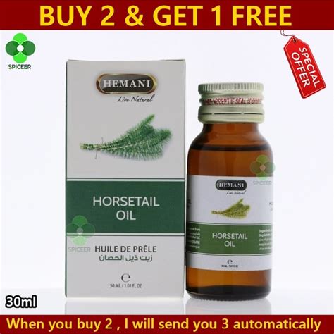 Hemani Natural Horsetail Oil 30ml Huile De Prele Healthy زيت ذيل الحصان هيماني BUY 2 GET 1 FREE ...