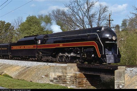 Norfolk & Western Railroad #611, Class J, 1950 Norfolk & Western Roanoke Shops 4-8-4 Northern ...