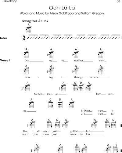 Ooh La La Sheet Music by Goldfrapp | nkoda | Free 7 days trial