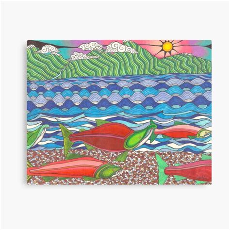 "Salmon in Alaska" Canvas Print by JulesOfTheSea21 | Redbubble