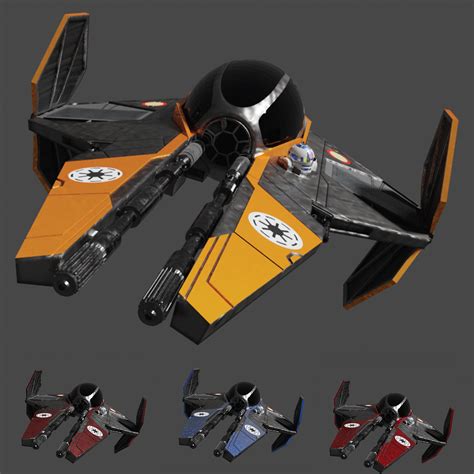 Jedi Interceptor 3D model | CGTrader