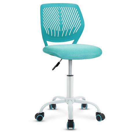 Costway Office Task Desk Armless Chair Adjustable Mid Back Swivel Study ...