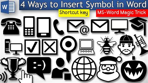 4 Different Ways to Insert Symbol in Word Using Shortcut Key - YouTube