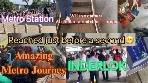 Metro Journey | New Experience | 2 Stations | 1st station of Metro to Inderlok | Green line ...