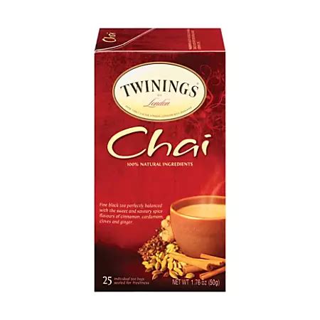 Twinings Chai Tea Bags 1.76 Oz Pack Of 25 - Office Depot