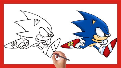 How to draw SONIC THE HEDGEHOG | Sonic running fast - YouTube