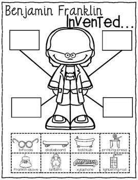 Benjamin Franklin's Inventions | Social studies worksheets, Kindergarten social studies ...