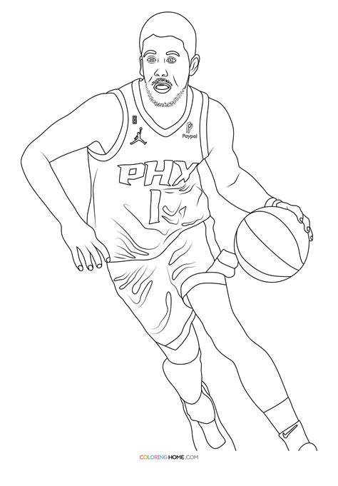 Devin Booker Coloring Pages - Coloring Nation