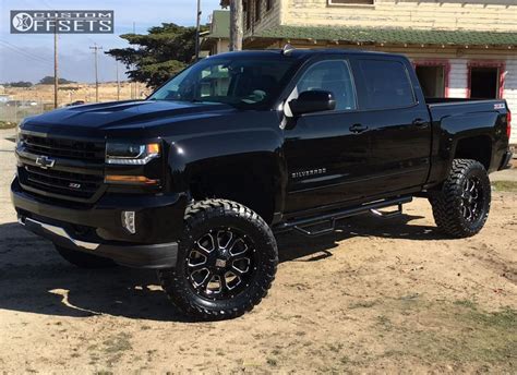 Wheel Offset 2016 Chevrolet Silverado 1500 Aggressive 1 Outside Fender Suspension Lift 6 ...