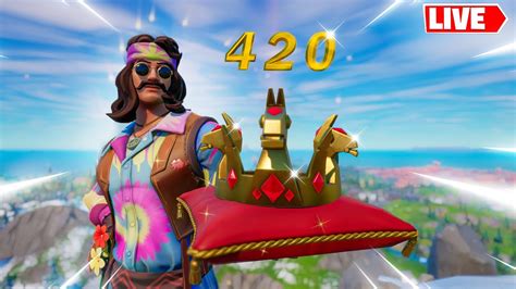 FORTNITE LIVE GRINDING FOR 420 CROWN WINS | PLAYING SQUADS WITH SUBSCRIBERS - YouTube