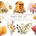Honey Bee Clipart, Bee Clip Art, Watercolour Bee, Honey PNG, Bee ...