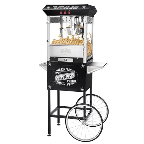 Great Northern Popcorn Black Antique Style 8oz Popcorn Popper Machine ...