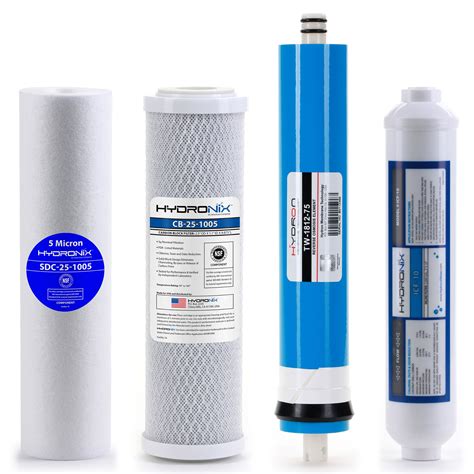 4 stage 75 GPD Reverse Osmosis Replacement Filter Set Cartridges, QC — iFilters