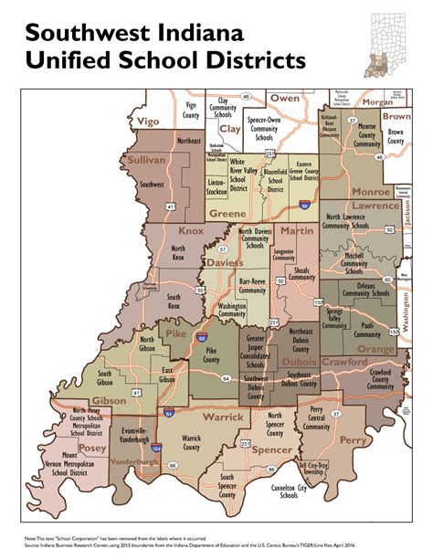 Unified School District Boundary Maps: STATS Indiana