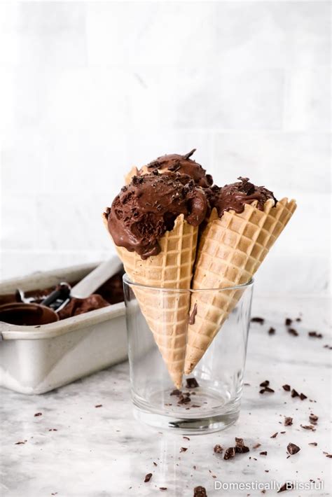 Double Dark Chocolate Ice Cream - Domestically Blissful