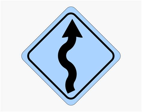 Curve Ahead Sign Clipart, HD Png Download - kindpng