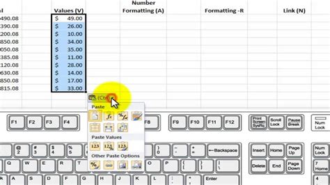 New Keyboard Shortcuts for Paste Special in Excel 2010 - YouTube