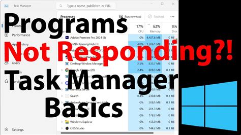 Windows Task Manager Shortcuts & End Task for Not Responding Programs ...