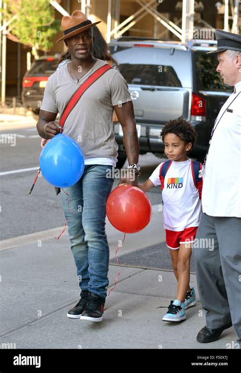 Taye Diggs and his son Walker, out and about in Manhattan catching ...