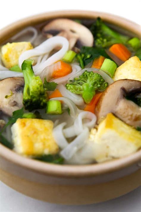 Vegan Pho Soup with Tofu or Seitan - The Hidden Veggies