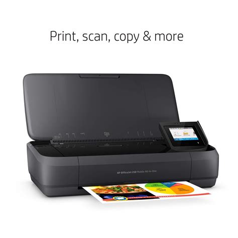 HP OfficeJet 250 All-in-One Portable Printer with Wireless & Mobile Printing (CZ992A), Black ...