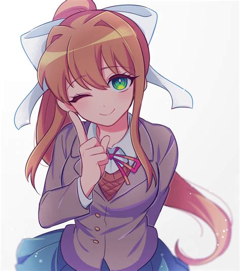 Winking Monika [Doki Doki Literature Club] : r/awwnime