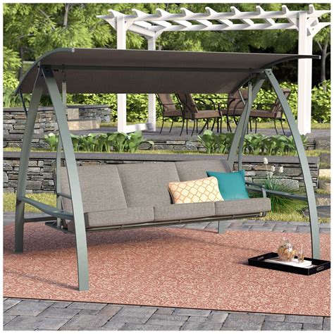 Buy Asifom Outdoor Porch Swing with Stand 3 Person Patio Swinging Bench ...