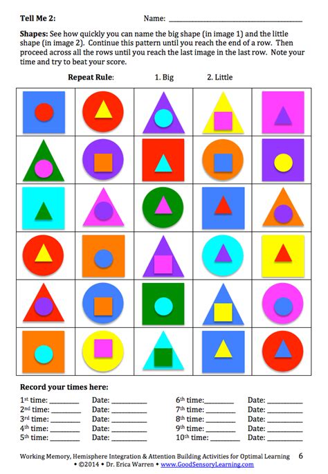 Learning Specialist and Teacher Materials - Good Sensory Learning ...