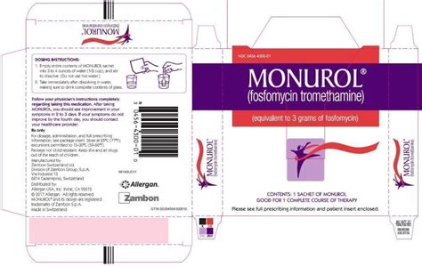 Monurol - FDA prescribing information, side effects and uses