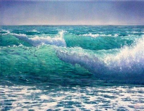 Hyper-Realistic Seascape Paintings — Eleonore Bernair | Ocean waves ...