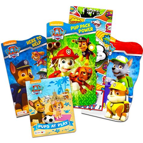 Buy Nick Jr PAW Patrol Board Book Set -- 4 Shaped Board Books for Toddlers Kids with Door Hanger ...