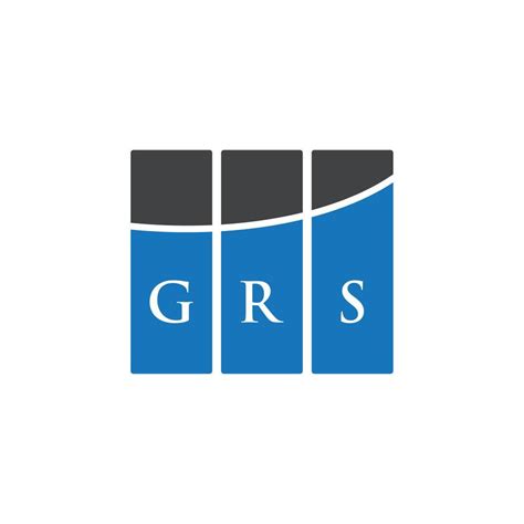 GRS letter logo design on WHITE background. GRS creative initials ...