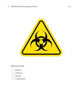 Lab Safety Symbols Quiz by Hemlock Science Shop | TpT